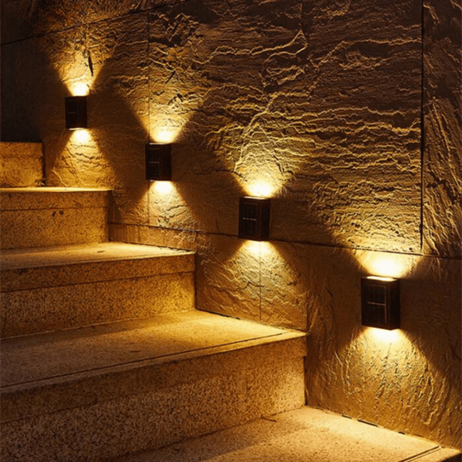 Solar Powered LED Outdoor Wall Lamps with Up and Down Light