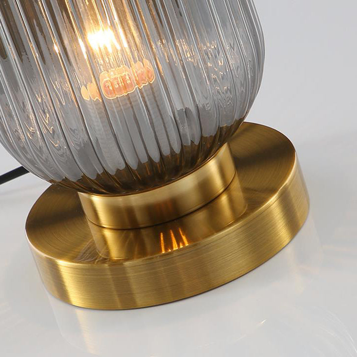 Ribbed Glass Ambient Table Lamp