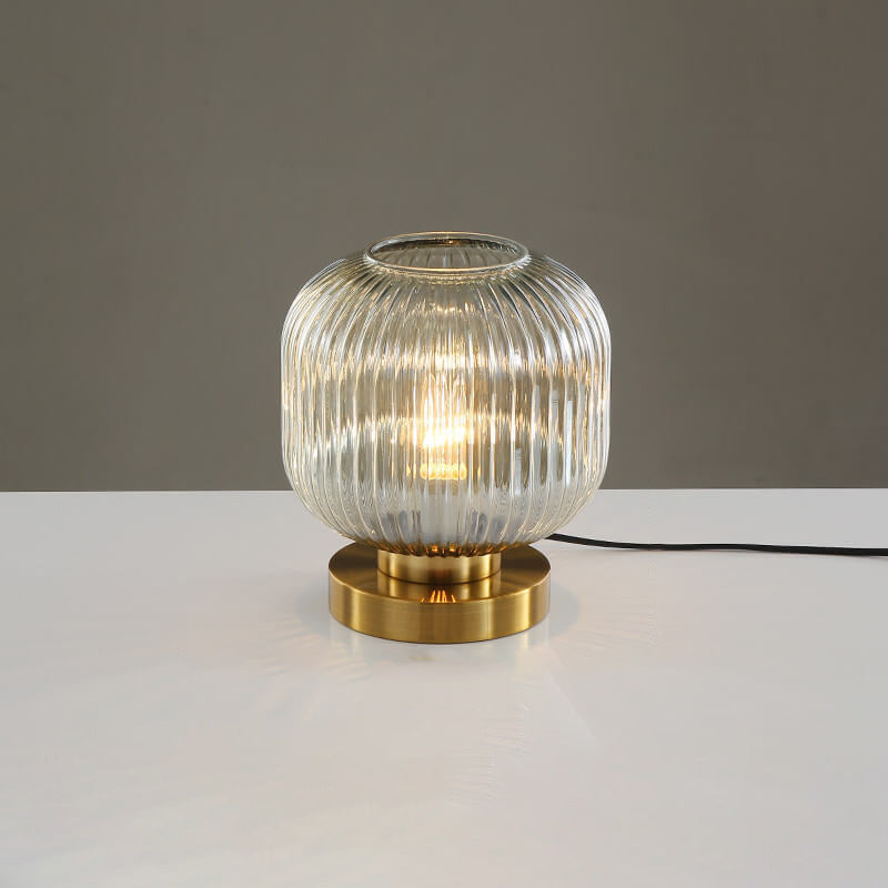 Ribbed Glass Ambient Table Lamp