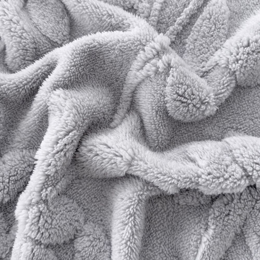 Elegant Leaf Sherpa Blanket