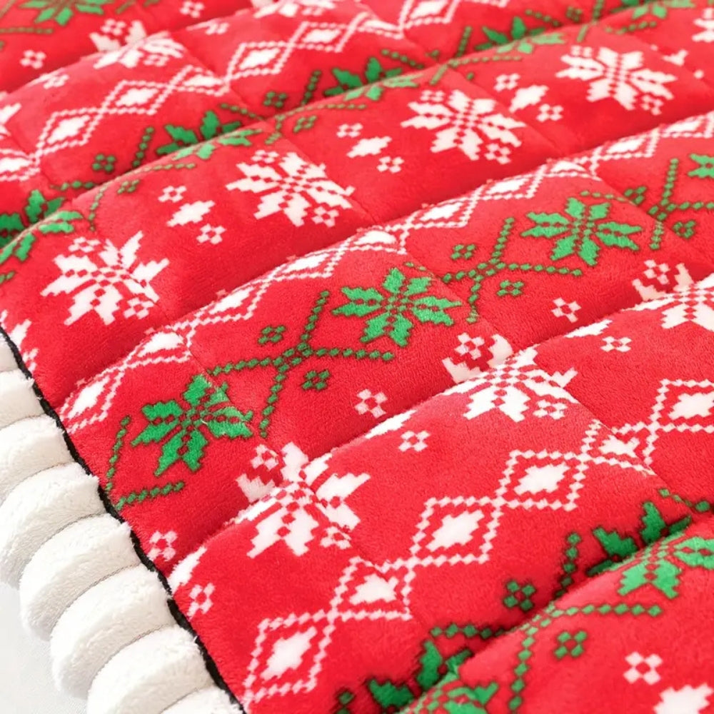 Festive Holiday Winter Couch Cover