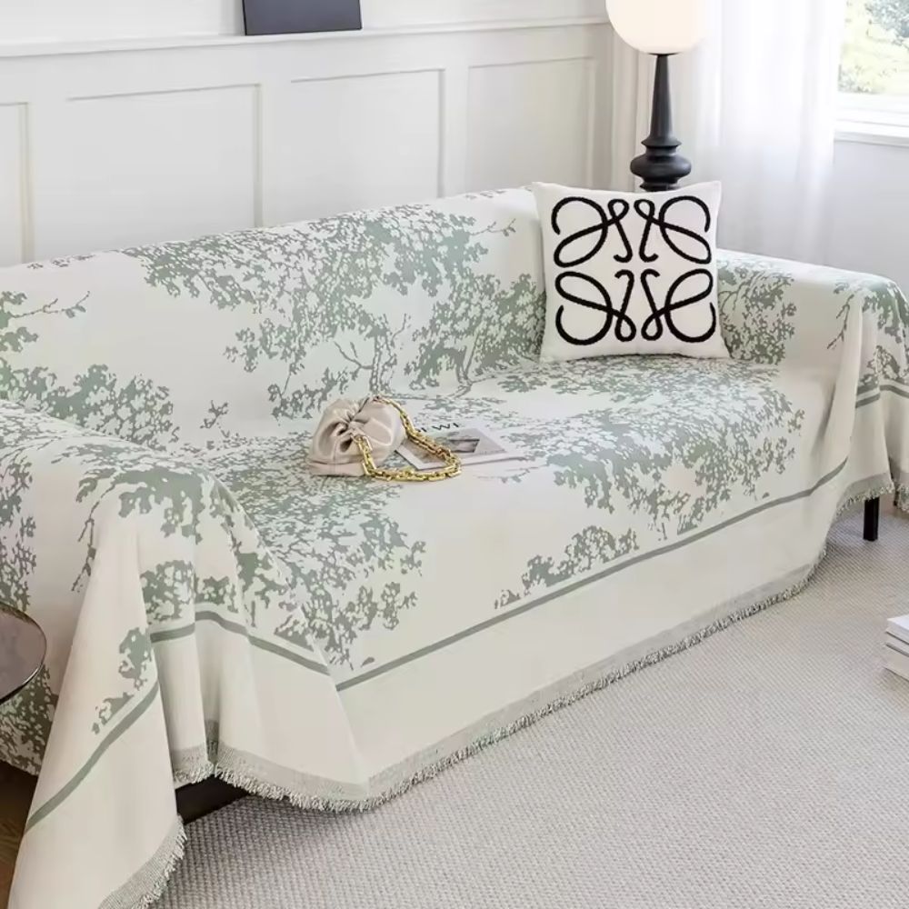 Chenille Flowerfield Couch Cover