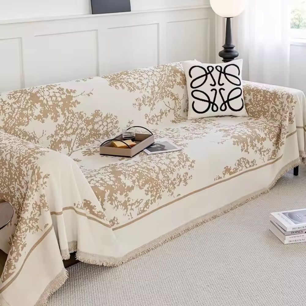 Chenille Flowerfield Couch Cover