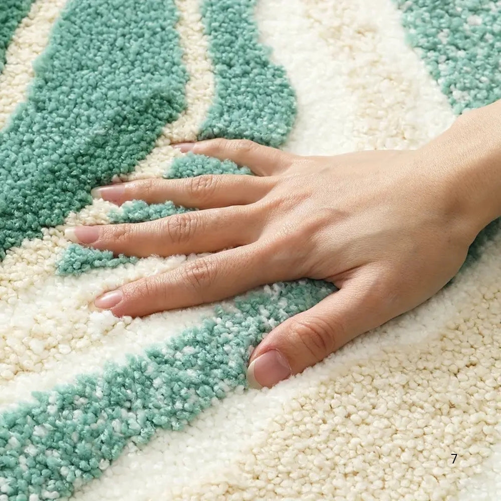 Ocean Wavy Pattern Bath Mat