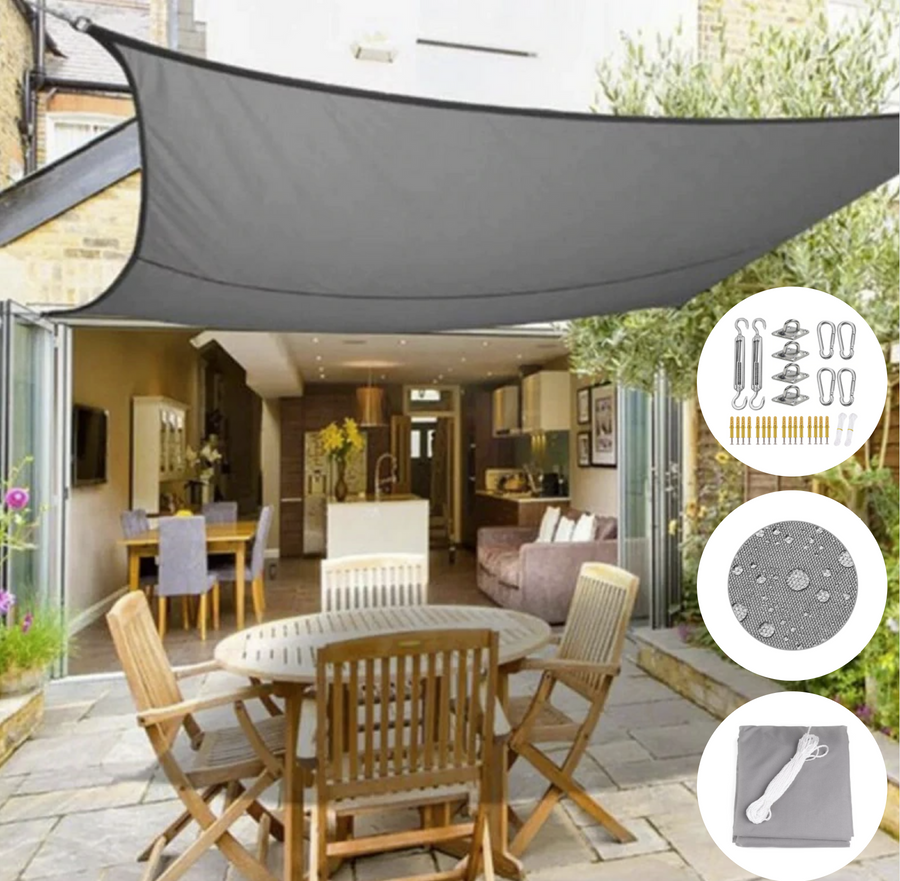 Outdoor Shade Sail Canopy Sun Shelter for Patio and Garden