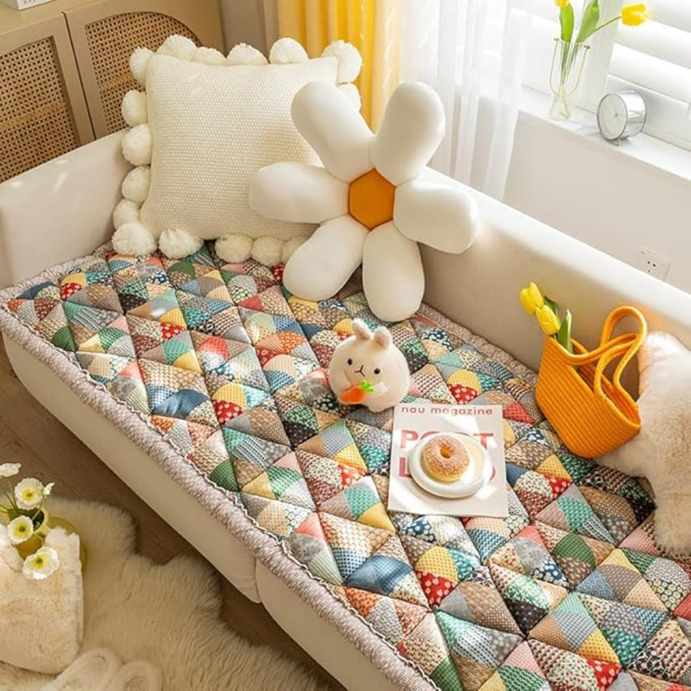 Colourful Retro Pastoral Style Couch Cover