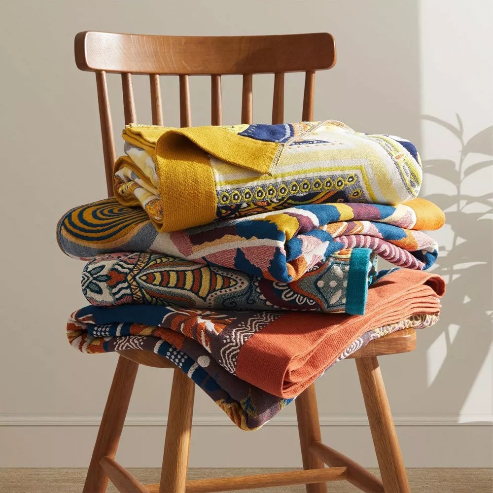 Nordic Sunburst Cotton Blanket