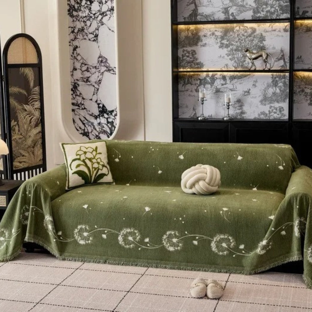 Japandi Dandelion Puff Couch Cover