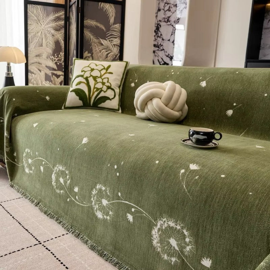 Japandi Dandelion Puff Couch Cover