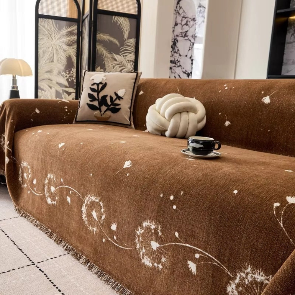 Japandi Dandelion Puff Couch Cover