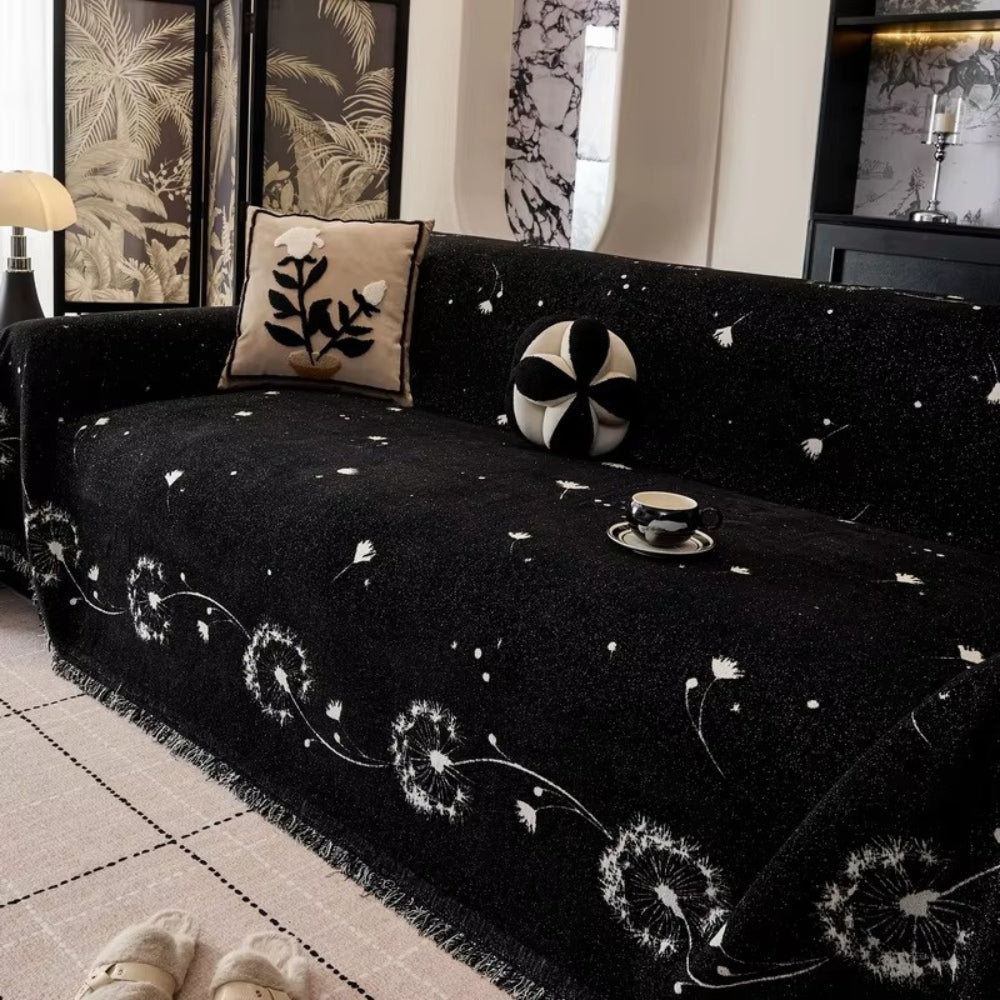 Japandi Dandelion Puff Couch Cover