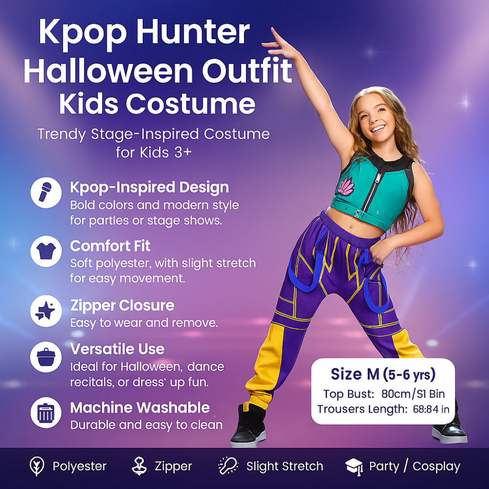 Kpop Hunter Outfit Kids Costume