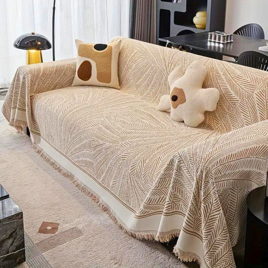 Leaf Pattern Luxury Couch Cover