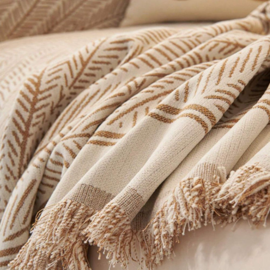 Leaf Pattern Luxury Couch Cover