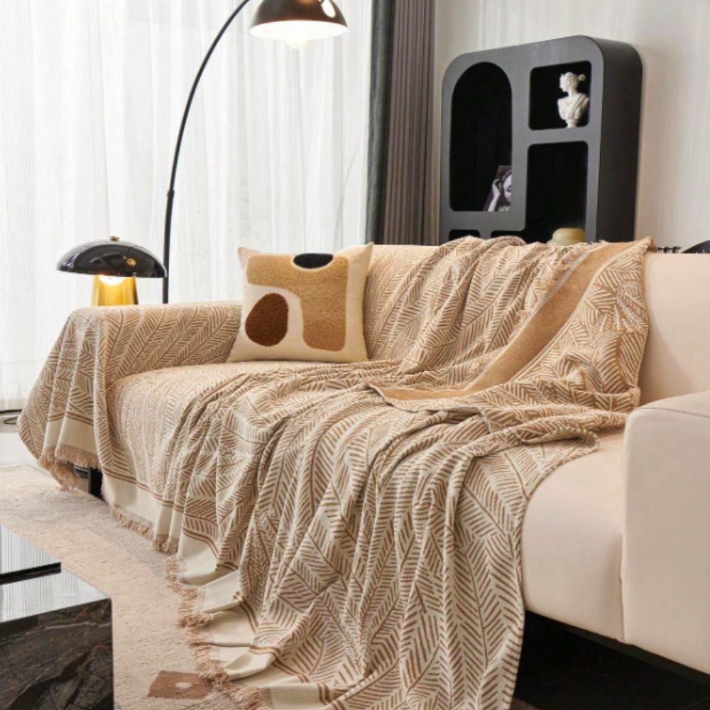 Leaf Pattern Luxury Couch Cover