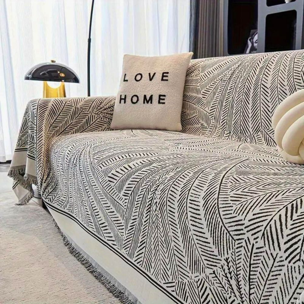 Leaf Pattern Luxury Couch Cover