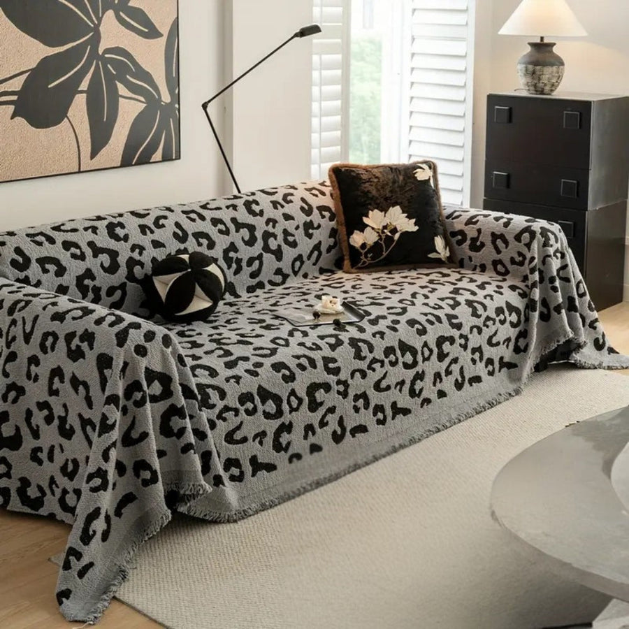 Leopard Print Bohemian Couch Cover