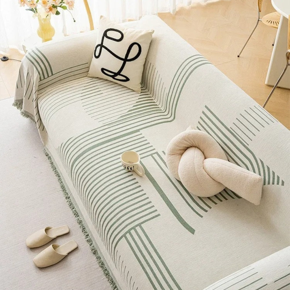 Luxurious Snowflake Chenille Couch Cover
