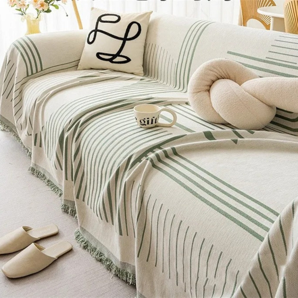 Luxurious Snowflake Chenille Couch Cover