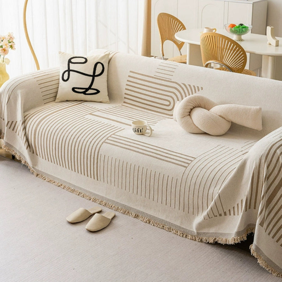 Luxurious Snowflake Chenille Couch Cover