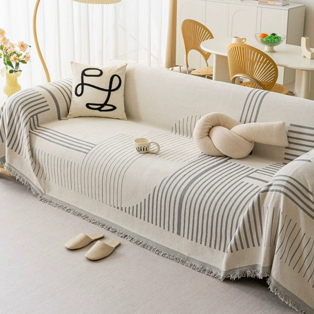 Luxurious Snowflake Chenille Couch Cover