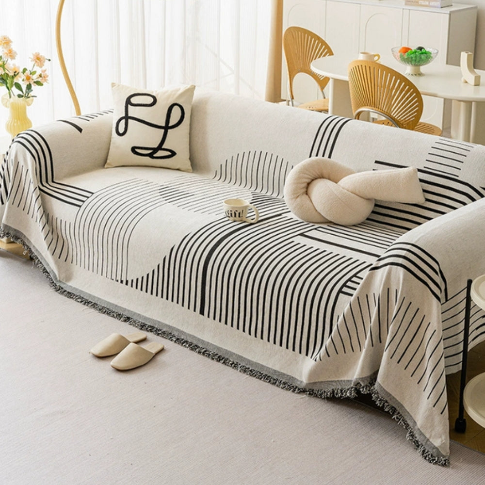 Luxurious Snowflake Chenille Couch Cover