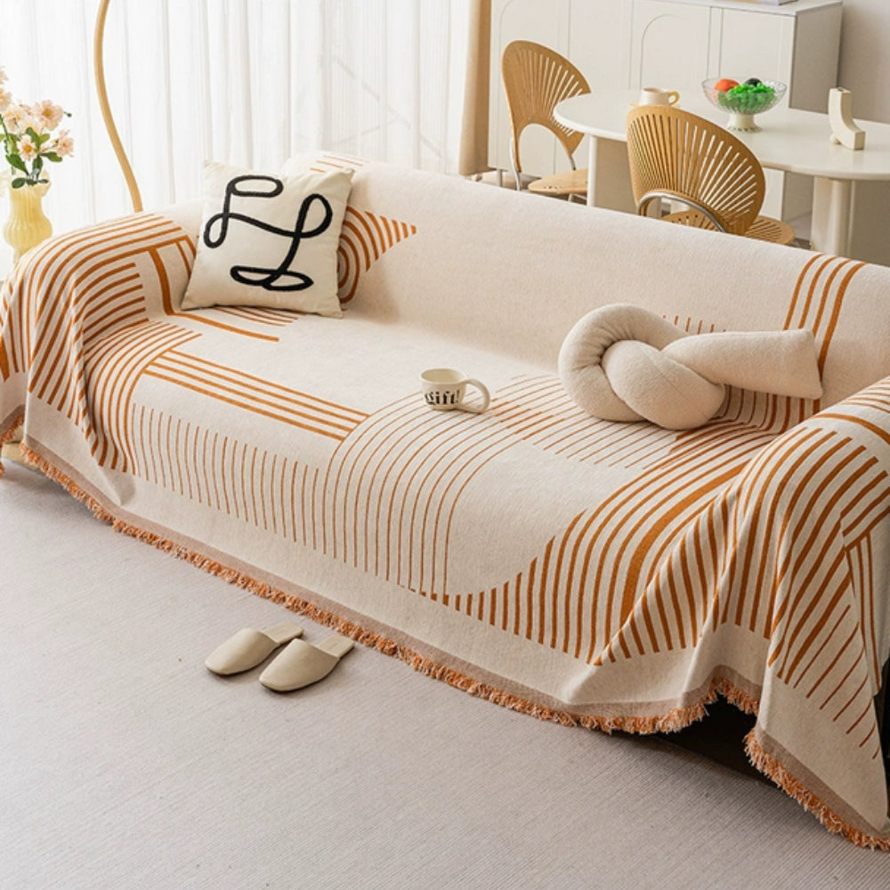 Luxurious Snowflake Chenille Couch Cover