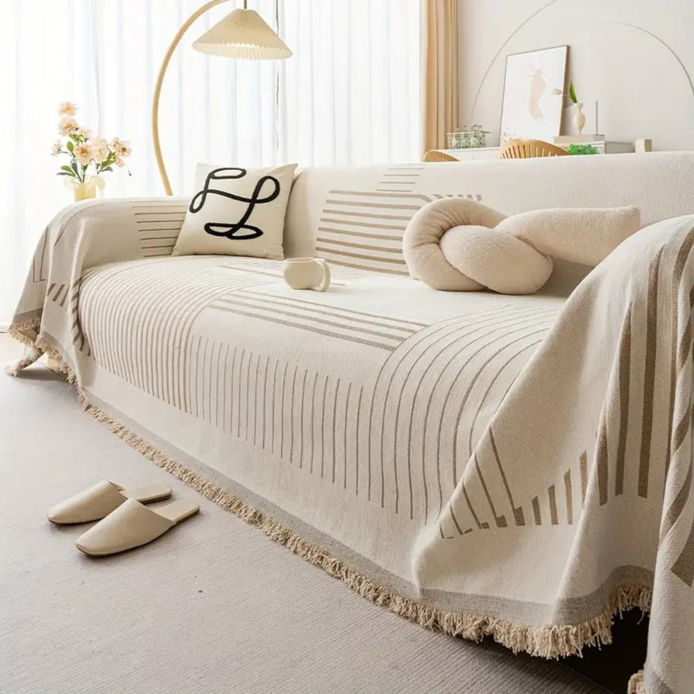 Luxurious Snowflake Chenille Couch Cover