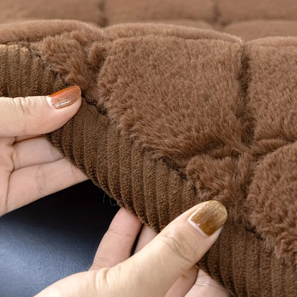 Luxury Plush Diamond Stitched Couch Cover