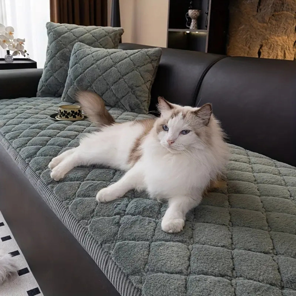 Luxury Plush Diamond Stitched Couch Cover