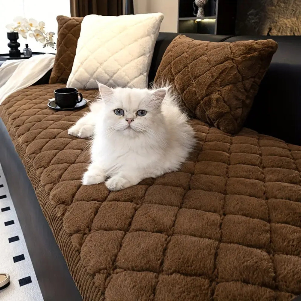 Luxury Plush Diamond Stitched Couch Cover