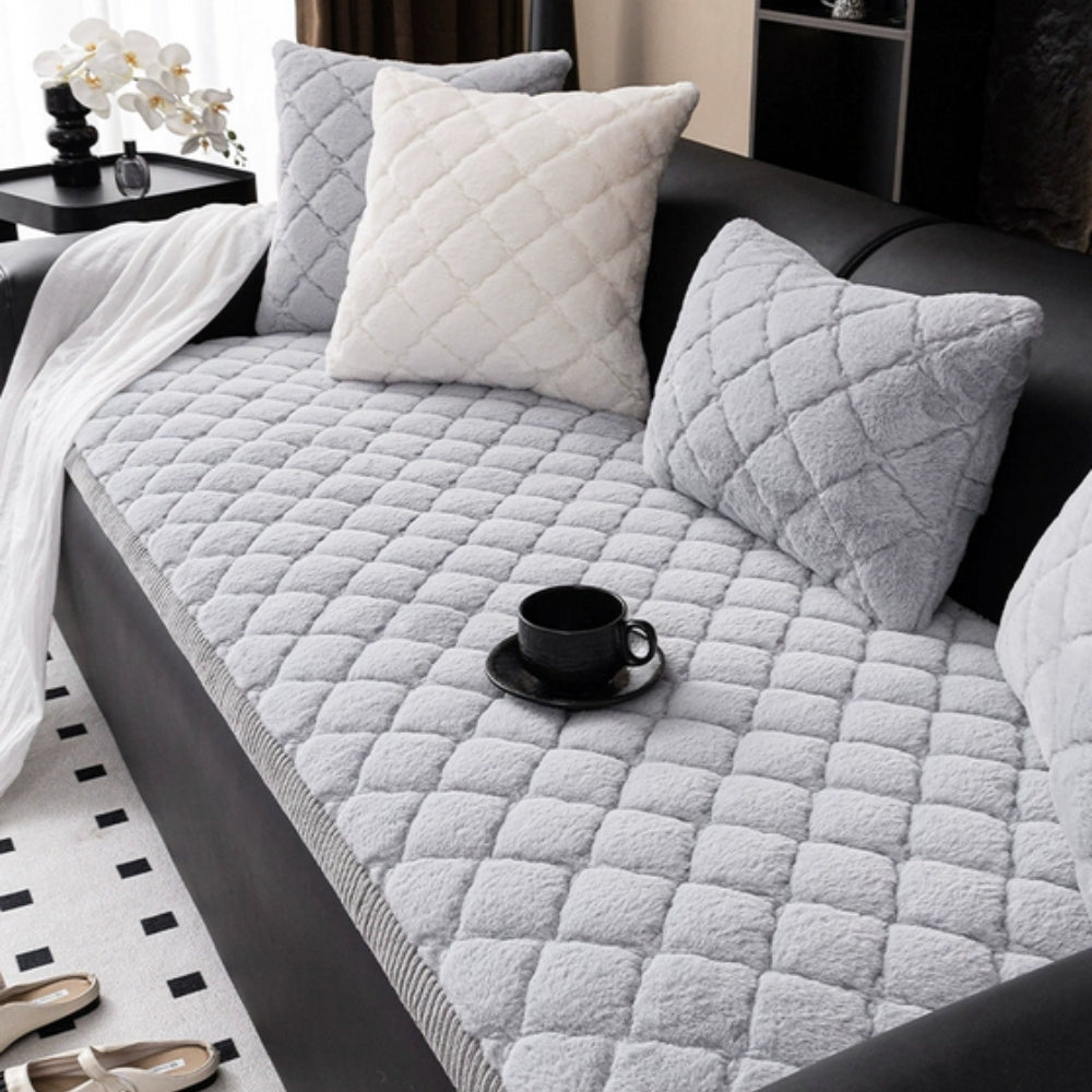 Luxury Plush Diamond Stitched Couch Cover