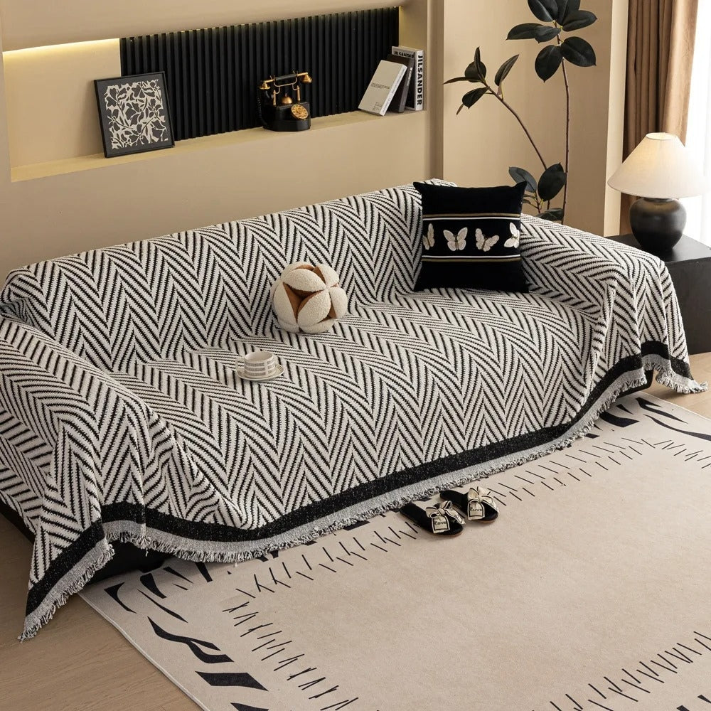 Marella Soft Chevron Couch Cover