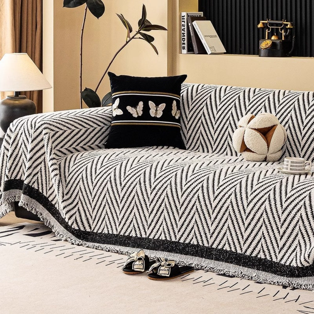 Marella Soft Chevron Couch Cover