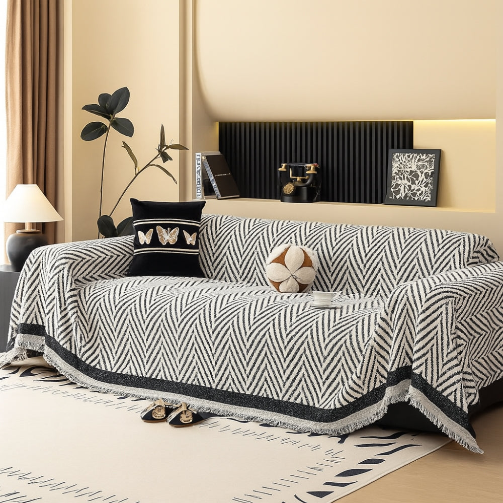 Marella Soft Chevron Couch Cover