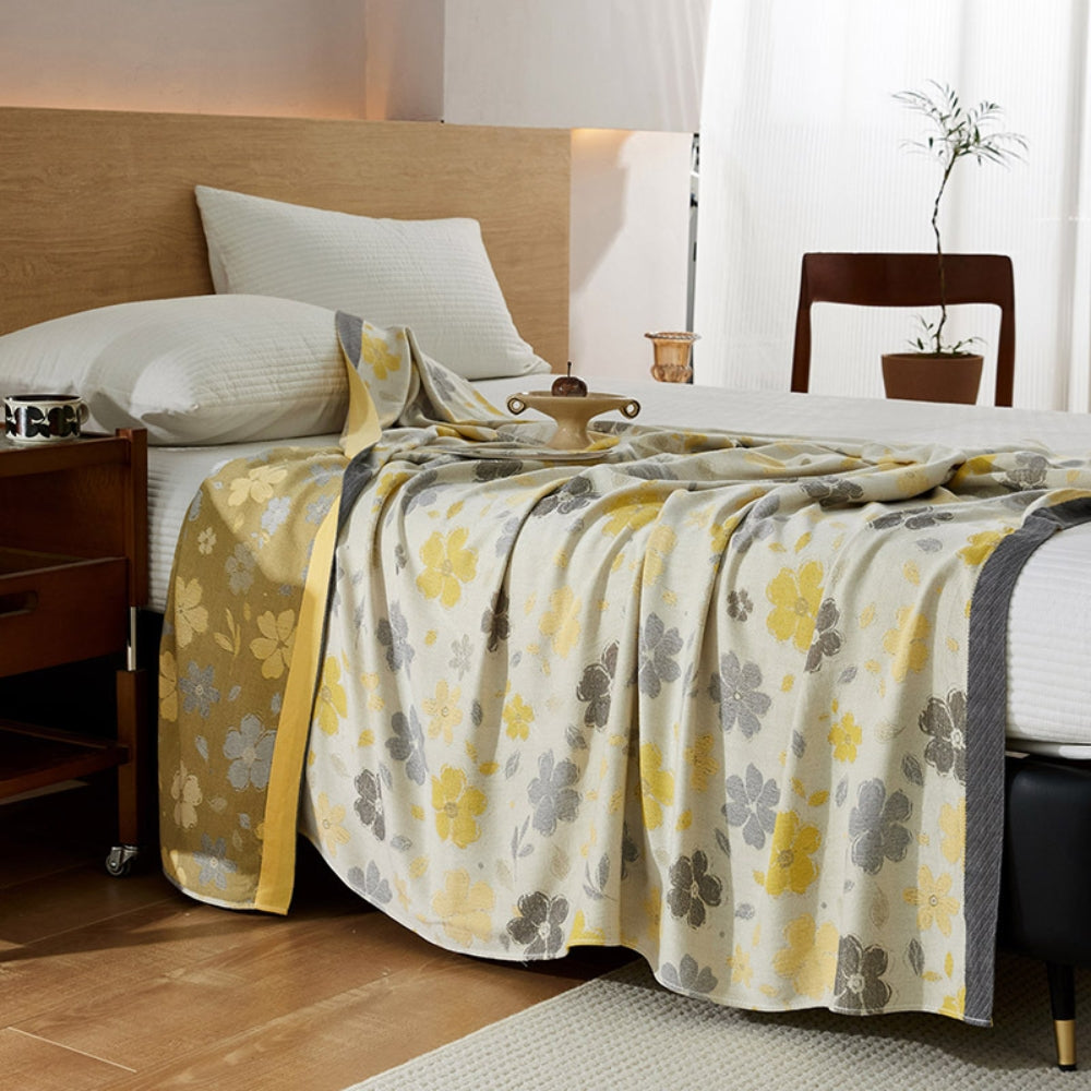 Maple Leaves Bamboo Luxe Cooling Blanket