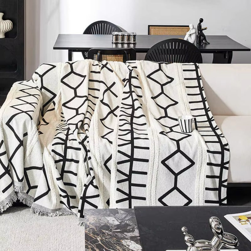 Maze Four-Season Chenille Couch Cover