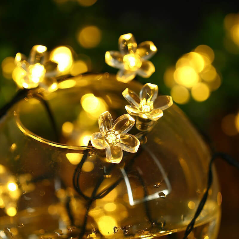Solar Flower String Lights with Multicolour LED