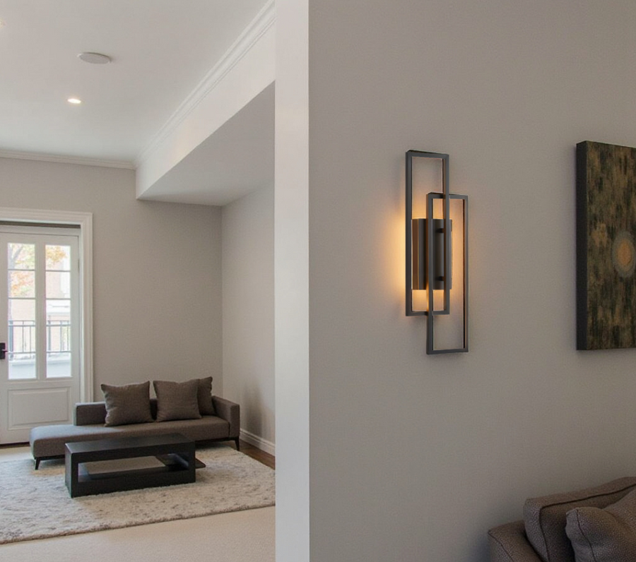 Wall Mounted LED Light With Double Rectangle Frame