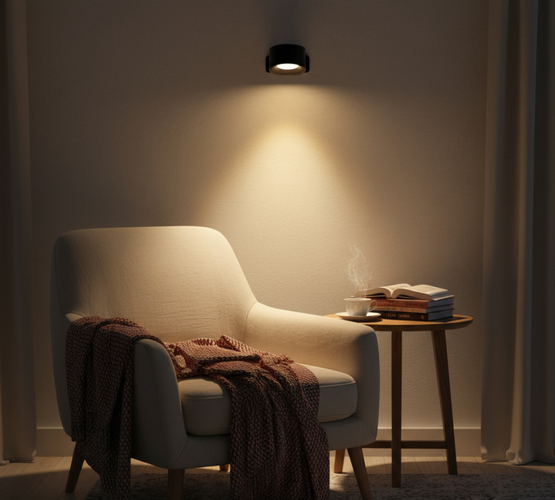 Wall Mounted LED Light With Compact Round Shape