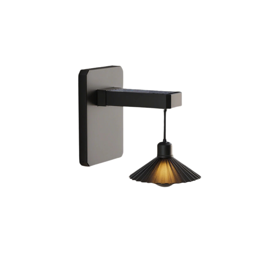 Outdoor Wall Light With Hanging Shade And Dusk Sensor