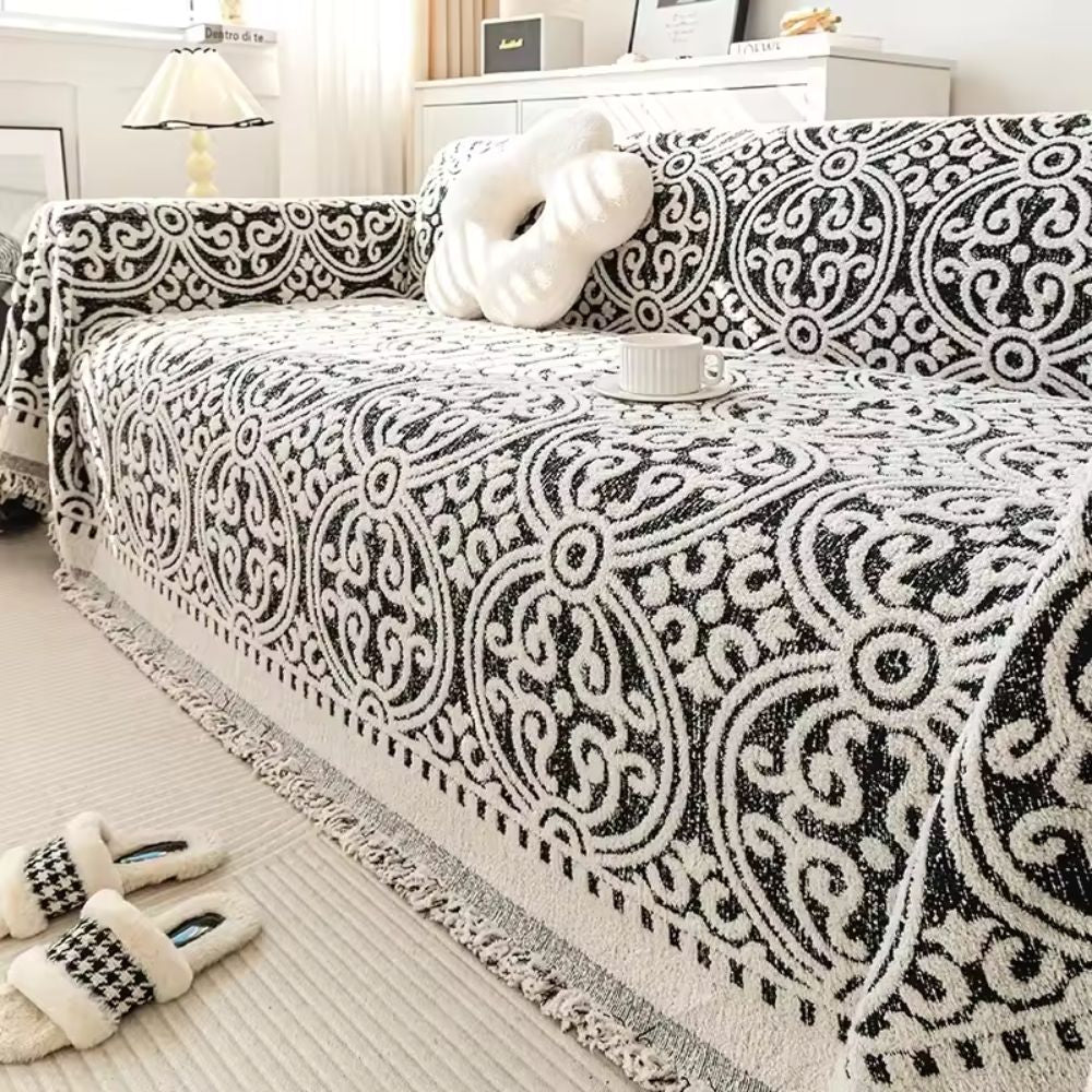 Ornamental Jacquard Couch Cover
