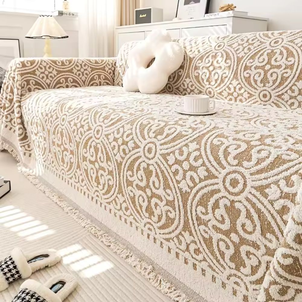 Ornamental Jacquard Couch Cover