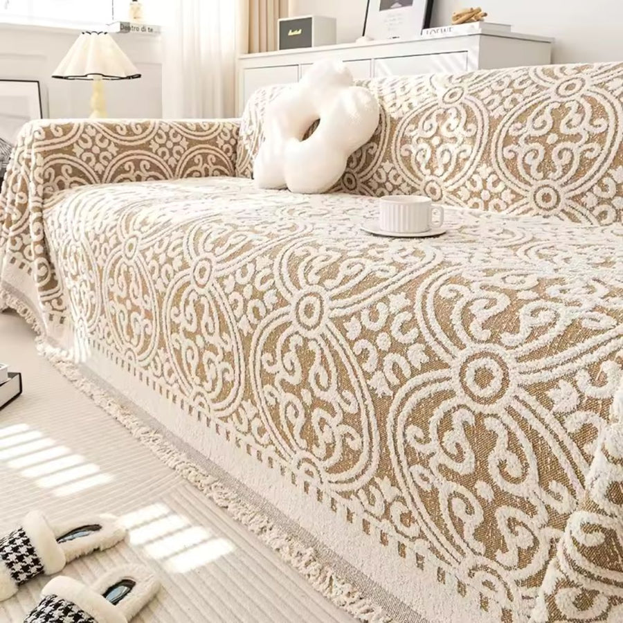 Ornamental Jacquard Couch Cover