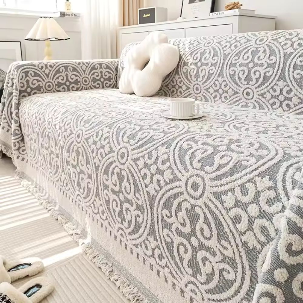Ornamental Jacquard Couch Cover