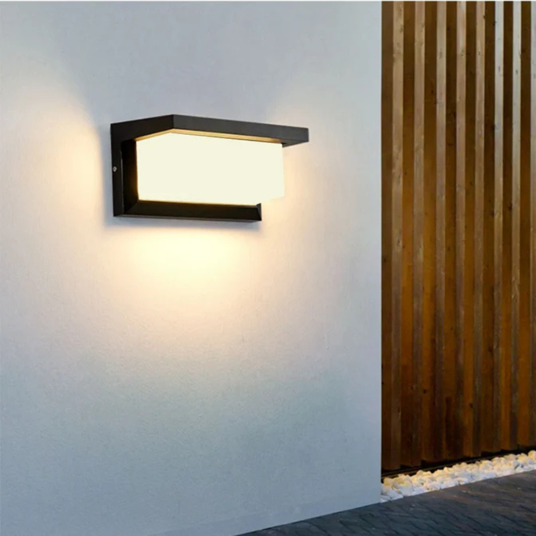 Outdoor Wall Light Black Wall Mounted With Motion Sensor