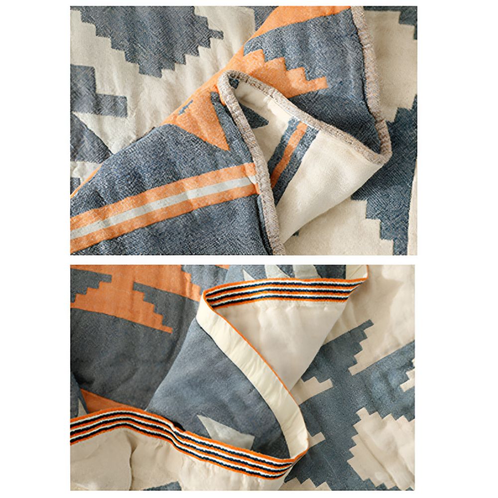 Reversible Geometric Blanket Couch Cover