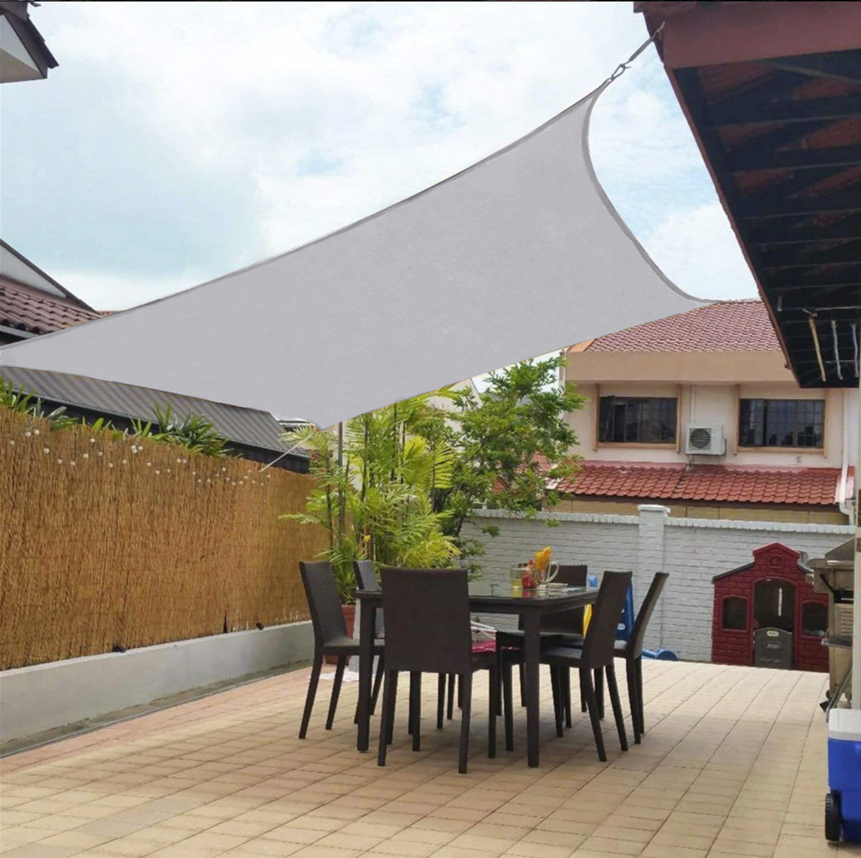 Outdoor Shade Sail Canopy Sun Shelter for Patio and Garden