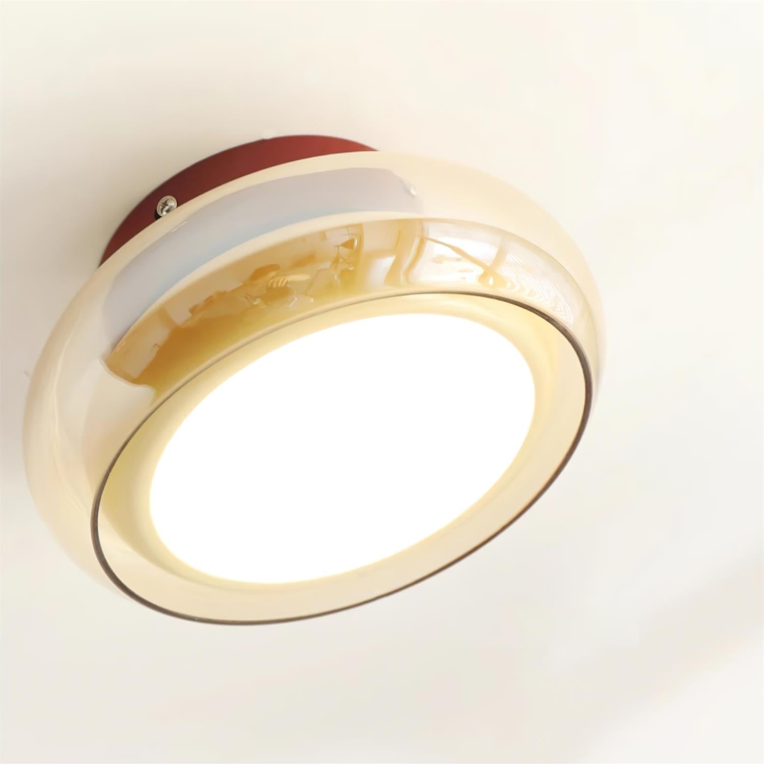 Retro Glass Flush Mount Ceiling Light Vintage Indoor Lamp