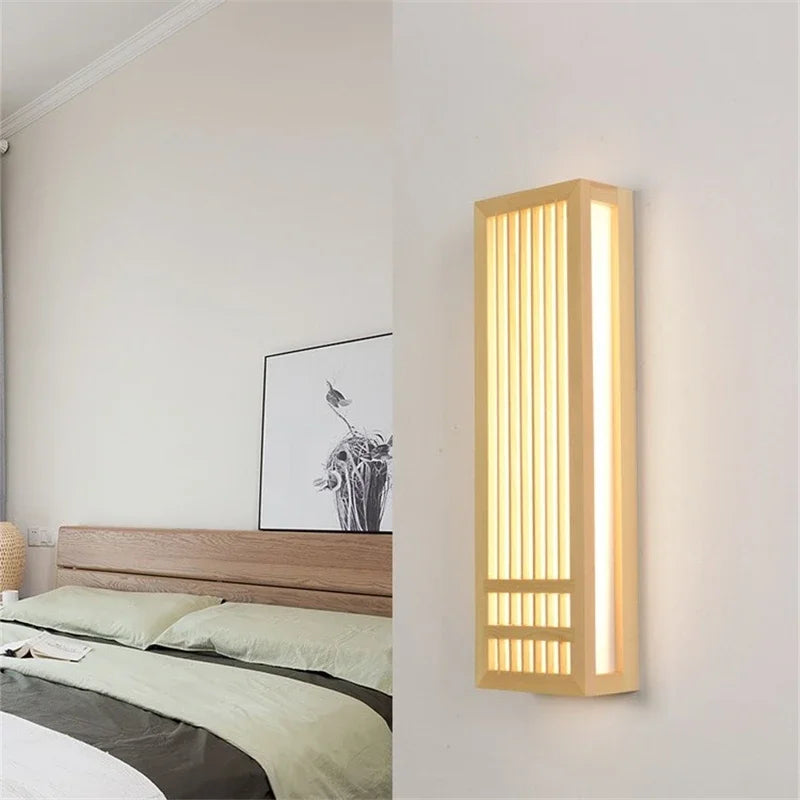 Japandi Wooden Wall Light LED Minimalist Decorative Sconce